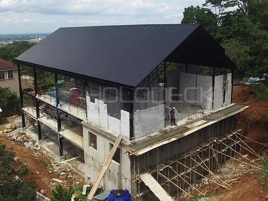 atap upvc hitam holodeck